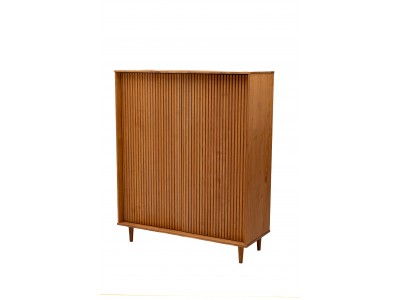 Balcão gabinete alto com 2 portas no acabamento em cera natural com toque acetinado / Coleção Jazz